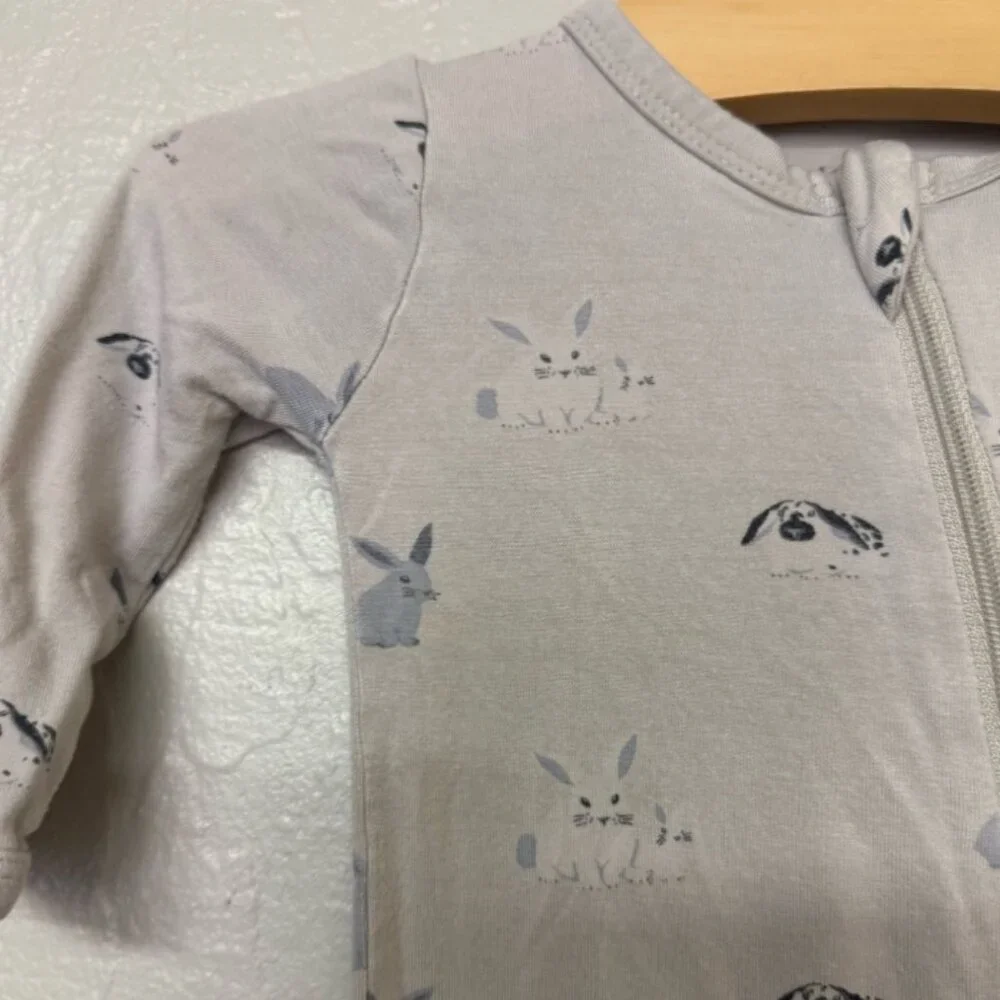 $23 ADD ON kyte baby easter print‎ bamboo footie 3-6M Zara Little Sleepies